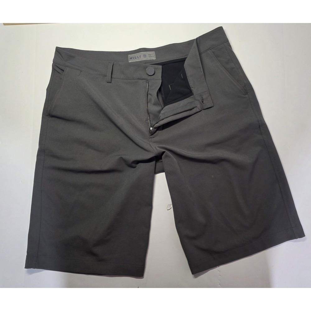 Willy Mens Size 34 California Tech Performance Golf Flex‎ Gray Chino Shorts